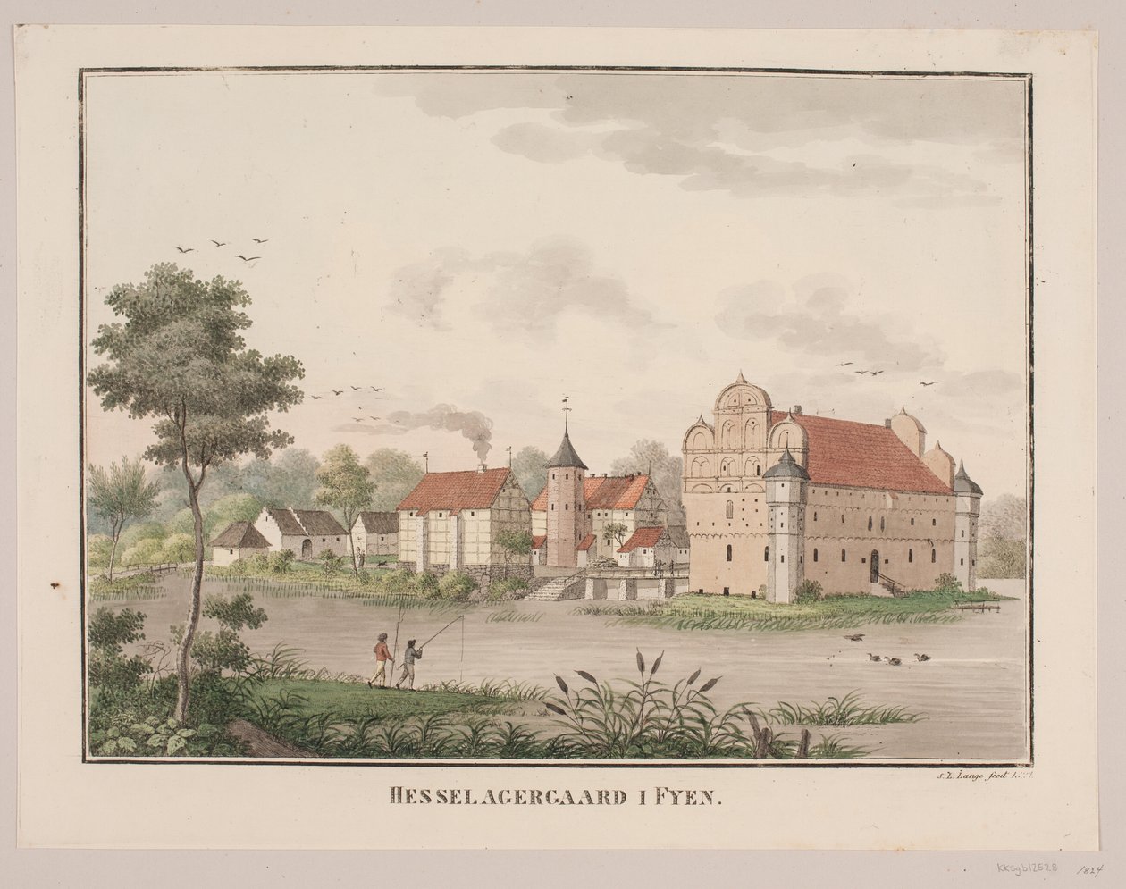 Hesselagergaard na Fionii autorstwa Søren L. Lange