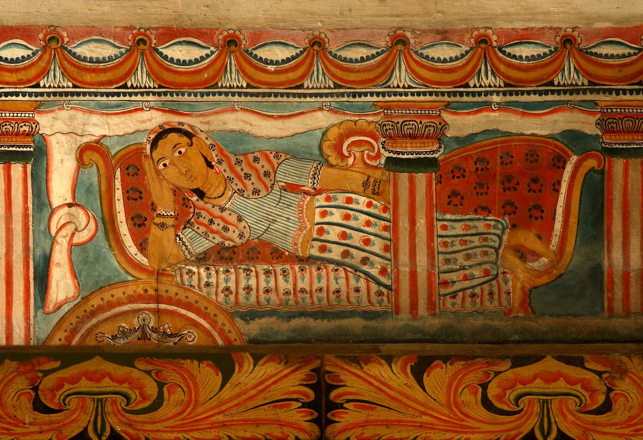 Malowidło ścienne w Image House of the Subdharama Temple, Dehiwala (fresk) autorstwa Sri Lankan School