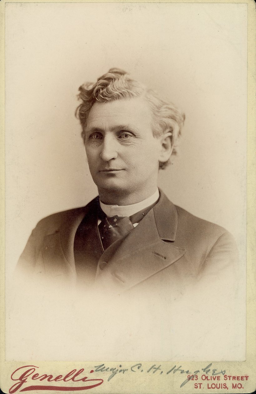 Portret z popiersiem Dr. Charlesa Hamiltona Hughesa w garniturze autorstwa St. Louis Genelli