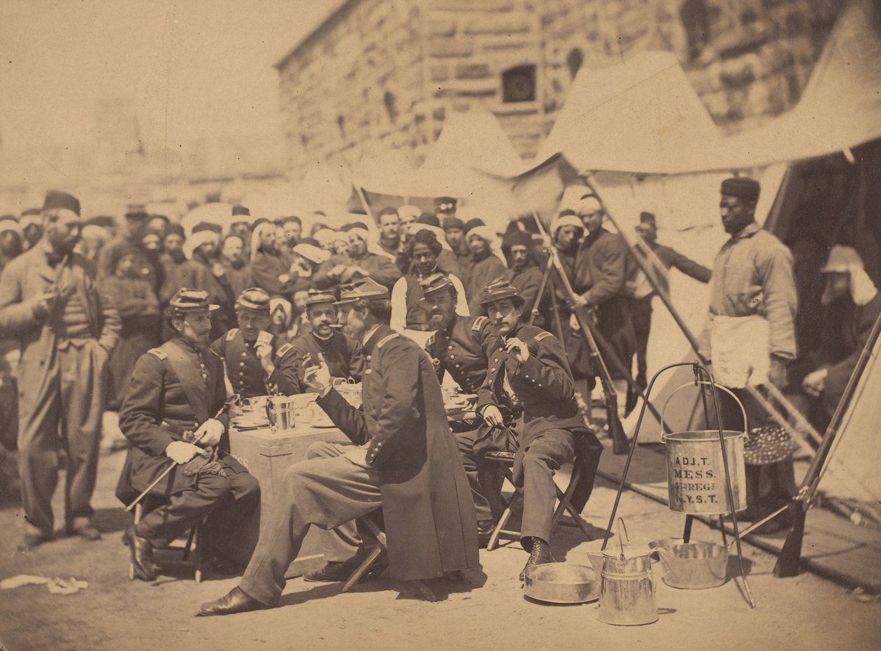 Duryea Zouaves, Mesa adiutanta Fort Schuyler, 18 maja 1861 r. autorstwa Stacy