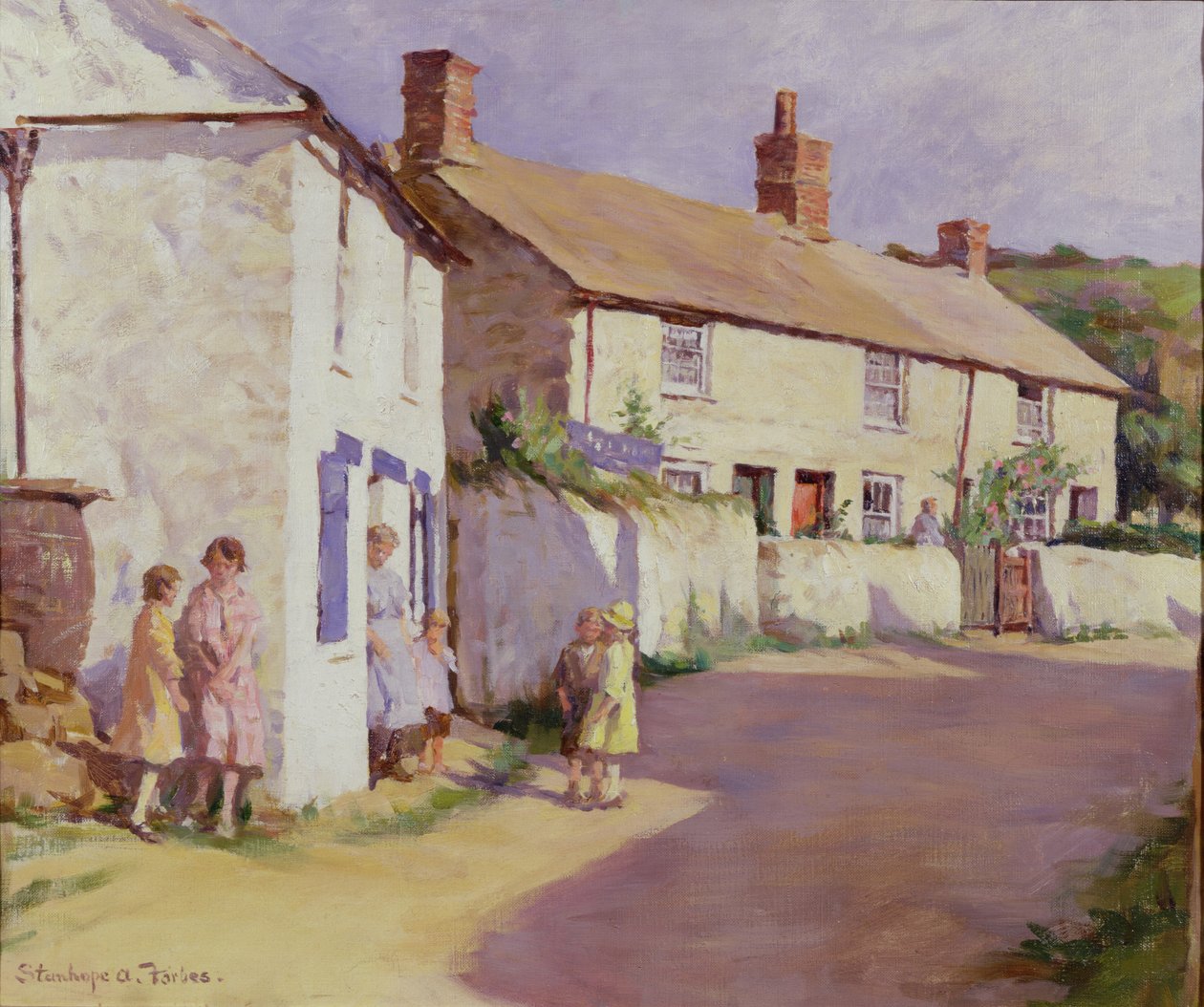 Scena wiejska, Newlyn autorstwa Stanhope Alexander Forbes