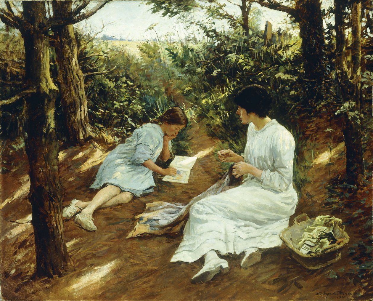 Wśród sosen autorstwa Stanhope Alexander Forbes