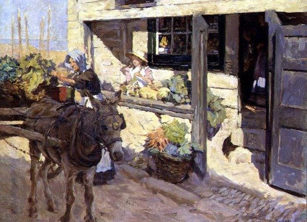 Ładowanie wózka osła autorstwa Stanhope Alexander Forbes
