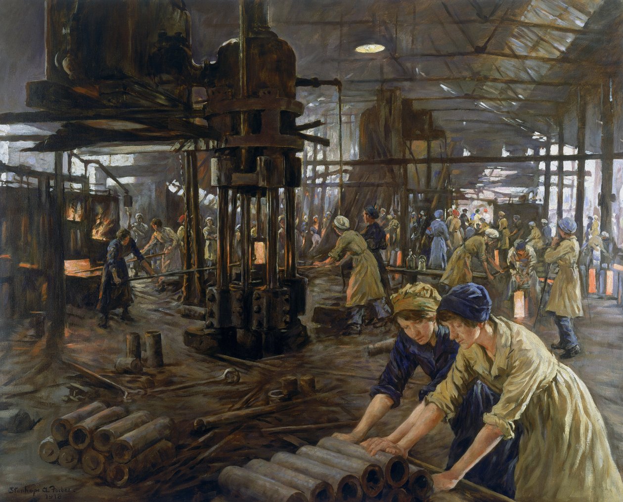 Dziewczyny z zbrojenia, 1918 autorstwa Stanhope Alexander Forbes