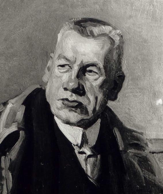 Stanisław Lentz. Detail or In the studio - Self-portrait with the Reverend Mrozowski.nPolski: Stanisaw Lentz. Detal W pracowni - Autoportret z ksiedzem Mrozowskim.n autorstwa Stanisaw Lentz