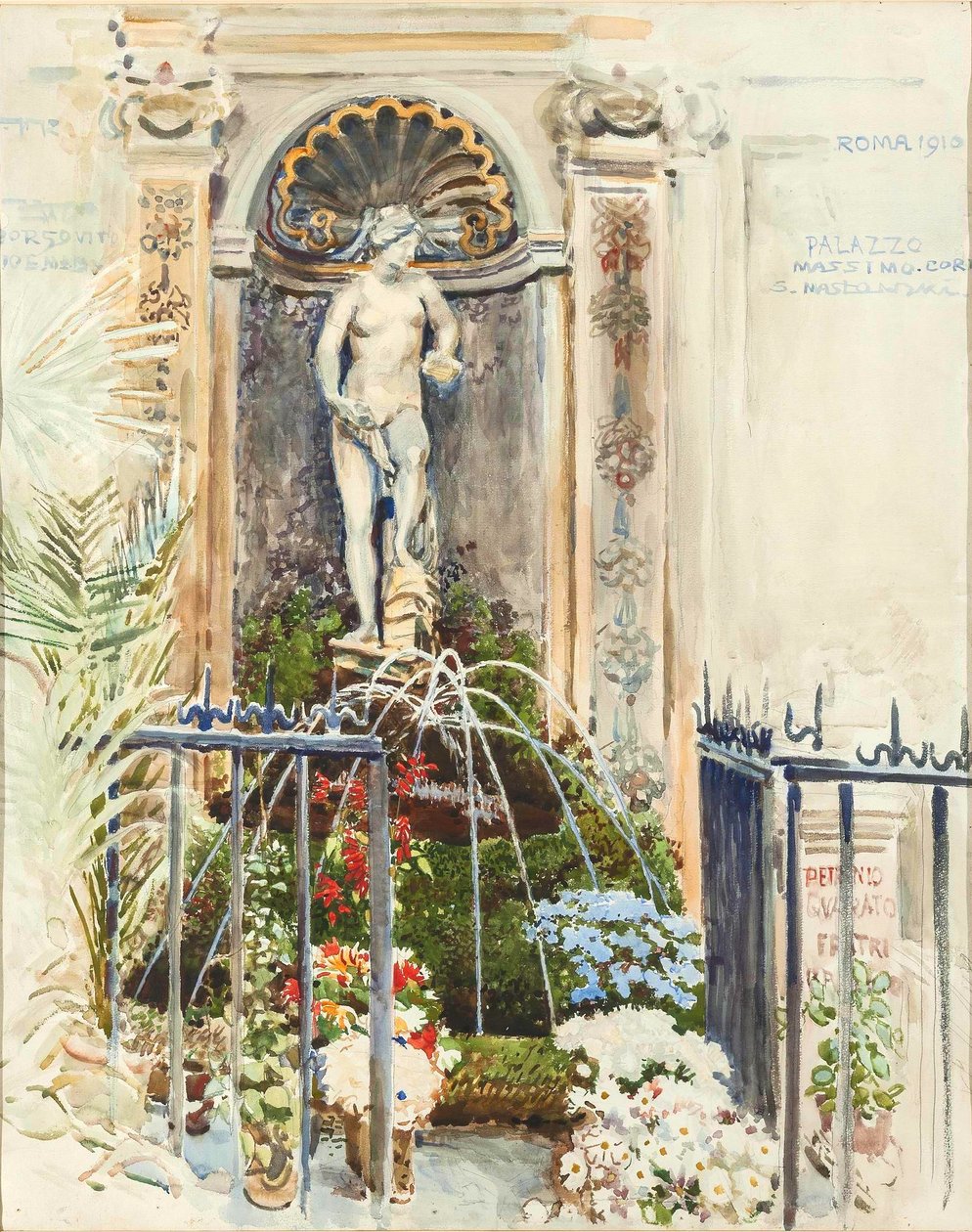 Fontanna w Palazzo Massimo w Rzymie autorstwa Stanisaw Masowski