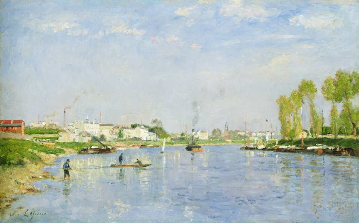 Kanał Saint-Denis autorstwa Stanislas Victor Edouard Lepine