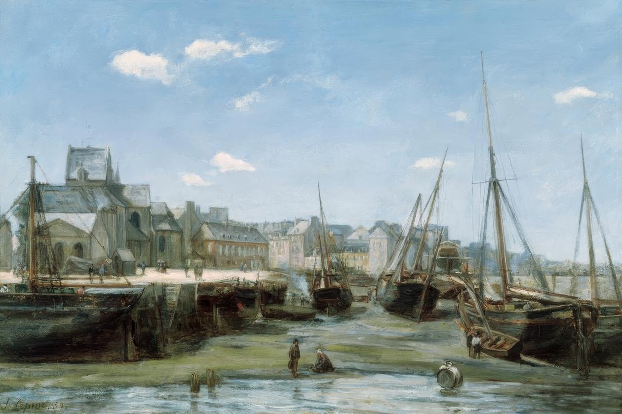 Port w czasie odpływu autorstwa Stanislas Lepine