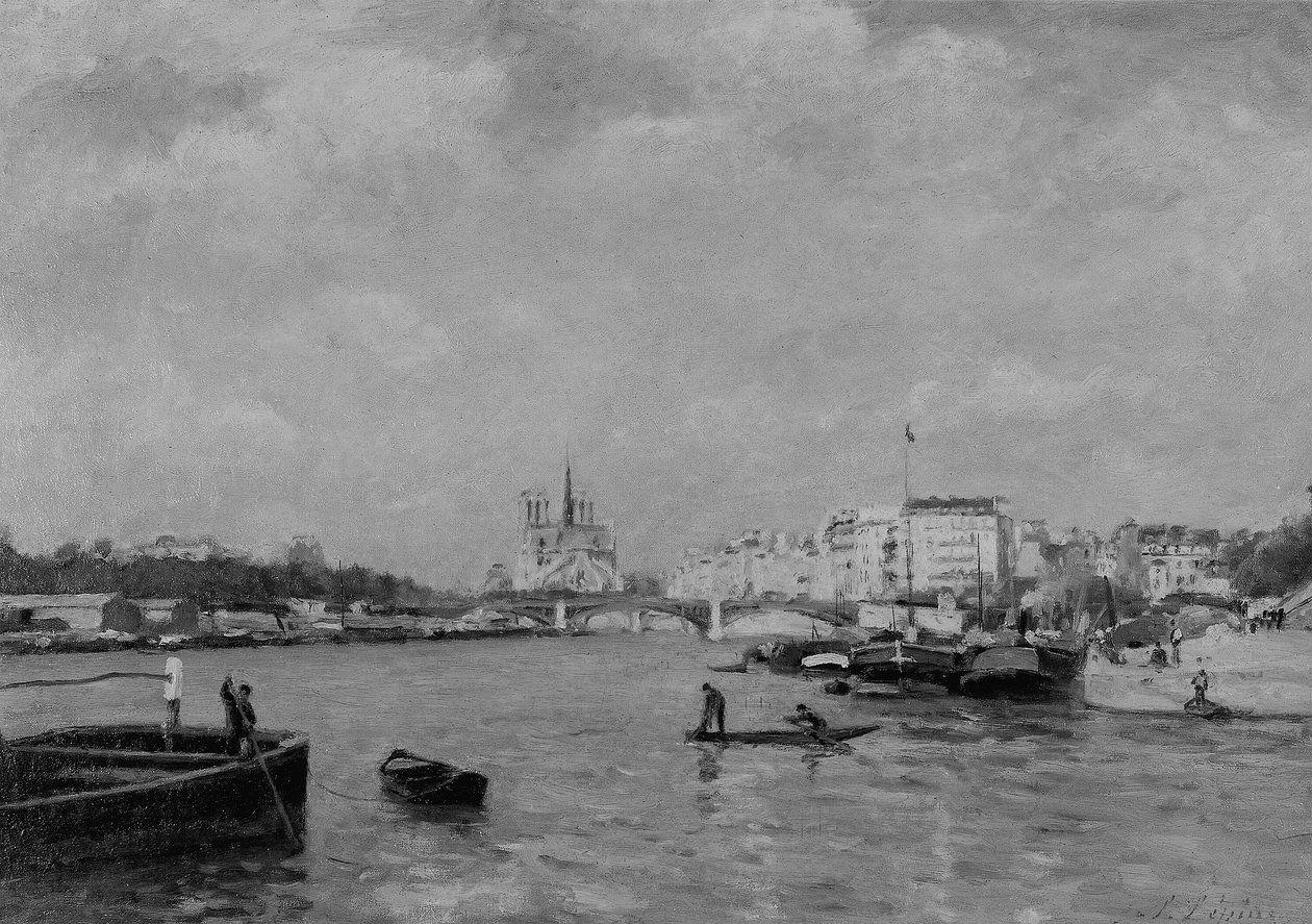 Widok na Sekwanę, Paryż autorstwa Stanislas Lepine