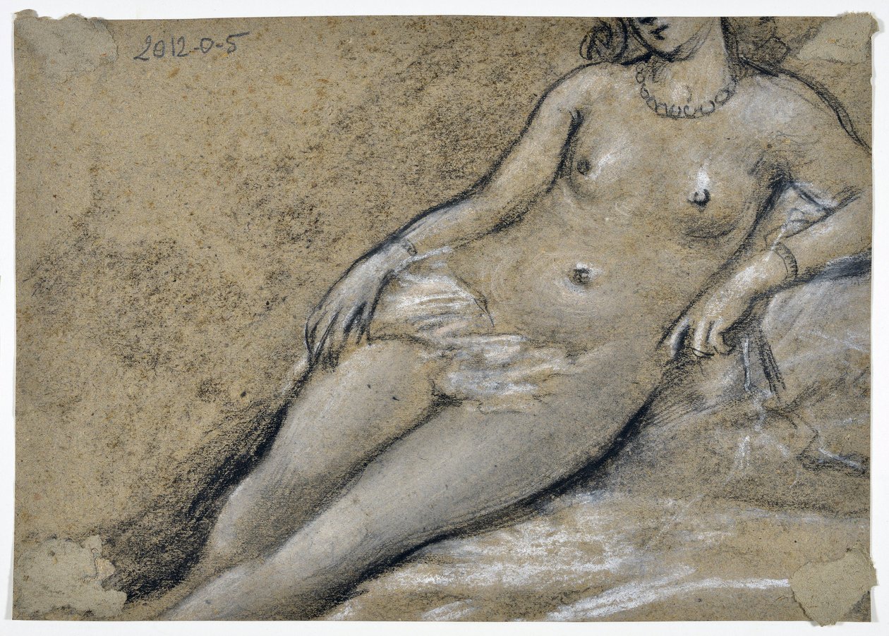 Studium kobiety (rysunek) autorstwa Stanislas Torrents y de Amat