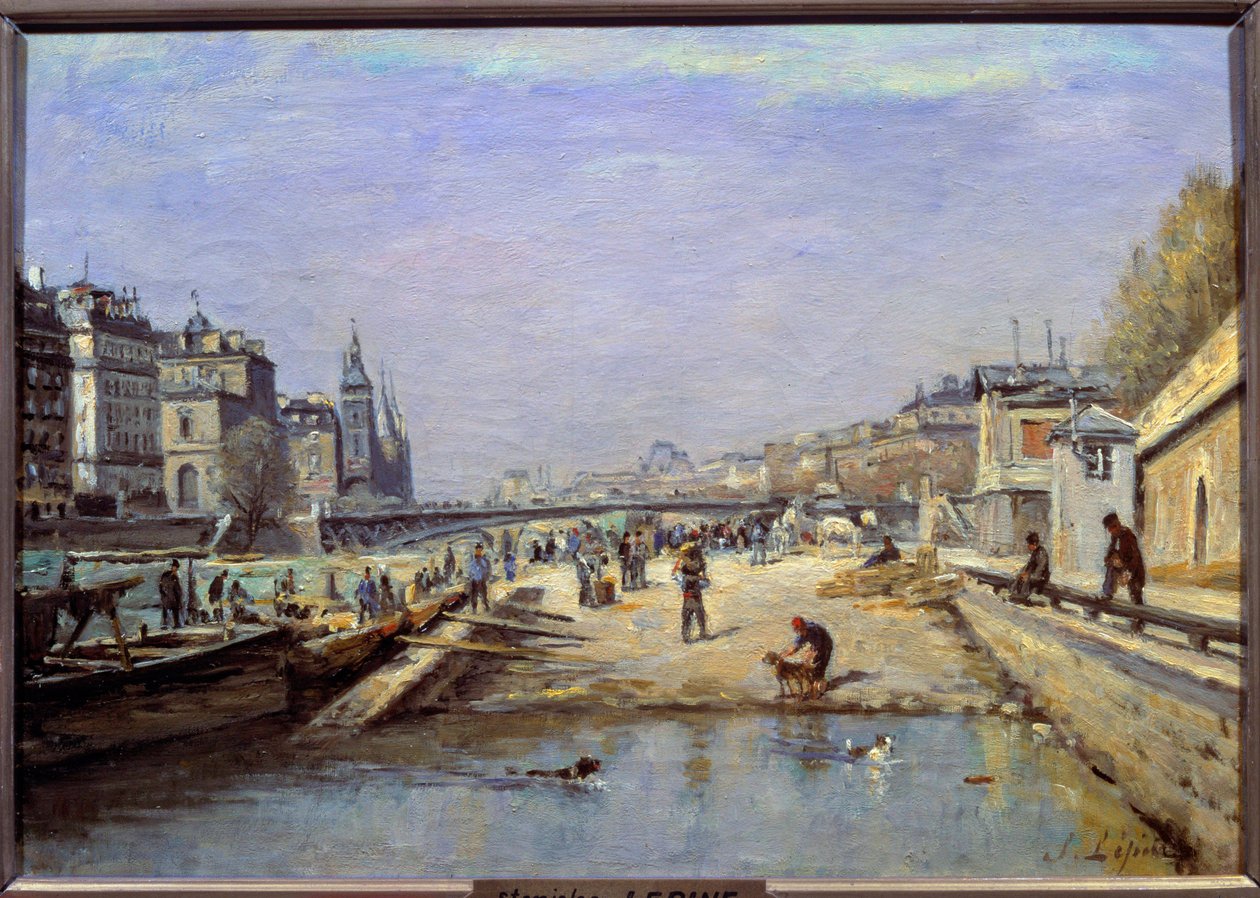 Quai aux Fleurs w Paryżu Obraz Stanislasa Lepine