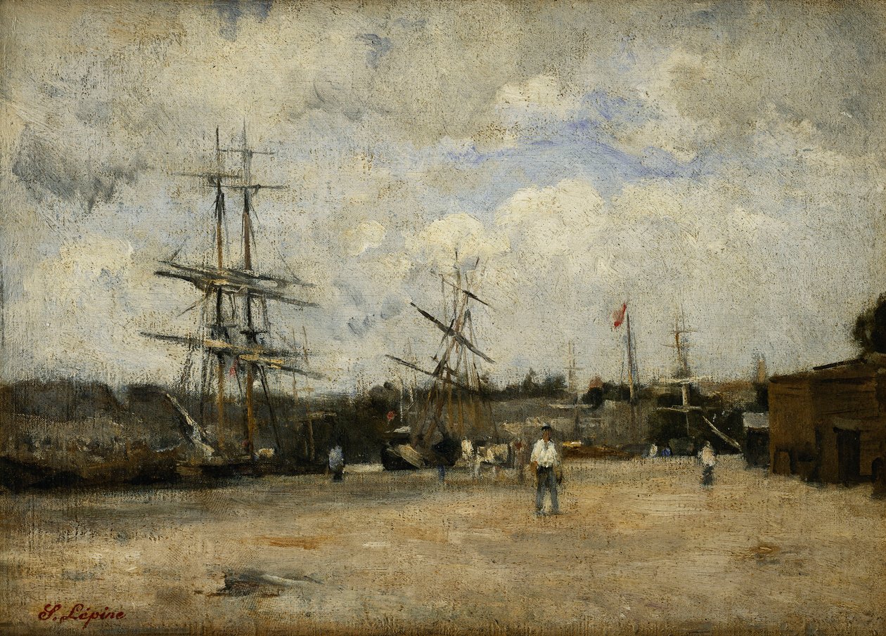 Port w Rouen; Port w Rouen, autorstwa Stanislas Victor Edouard Lepine