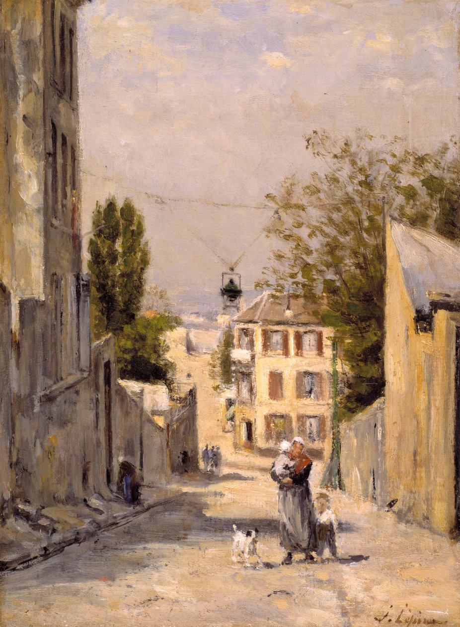 Rue de Norvins na Montmartre autorstwa Stanislas Victor Edouard Lepine