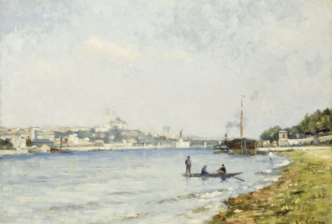 Sekwana w Passy, ok. 1880 (olej na płótnie) autorstwa Stanislas Victor Edouard Lepine