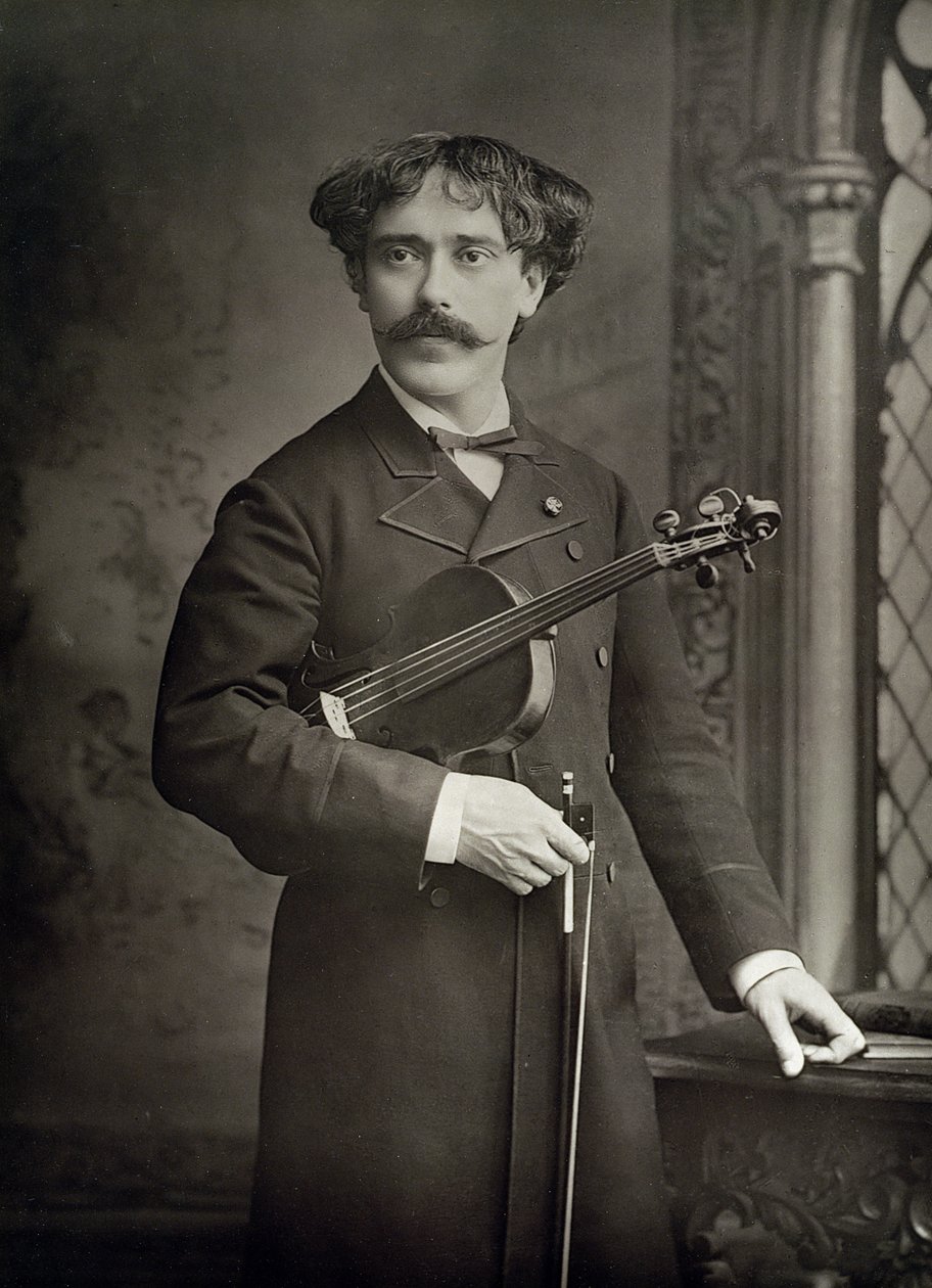 Pablo de Sarasate y Navascues (1844-1908), hiszpański skrzypek i kompozytor, fotografia portretowa autorstwa Stanislaus Walery