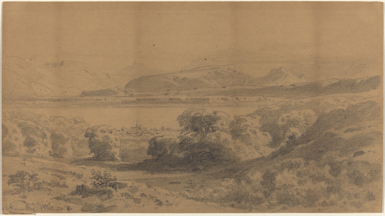 Panorama na Górskim Jeziorze autorstwa Stanislaus Graf von Kalckreuth