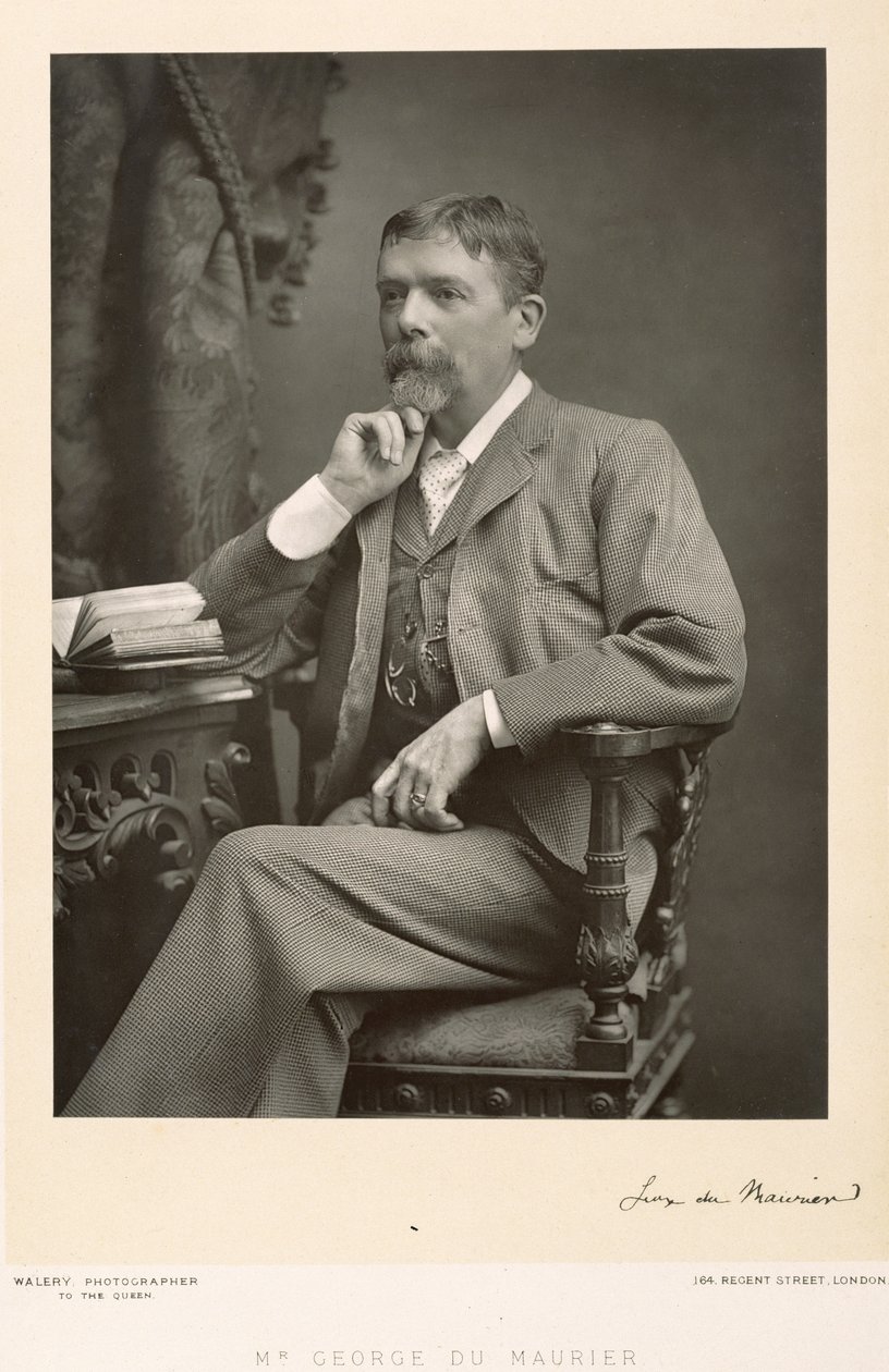 George du Maurier (1834-96), artysta, rysownik i powieściopisarz, fotografia portretowa autorstwa Stanislaus Walery