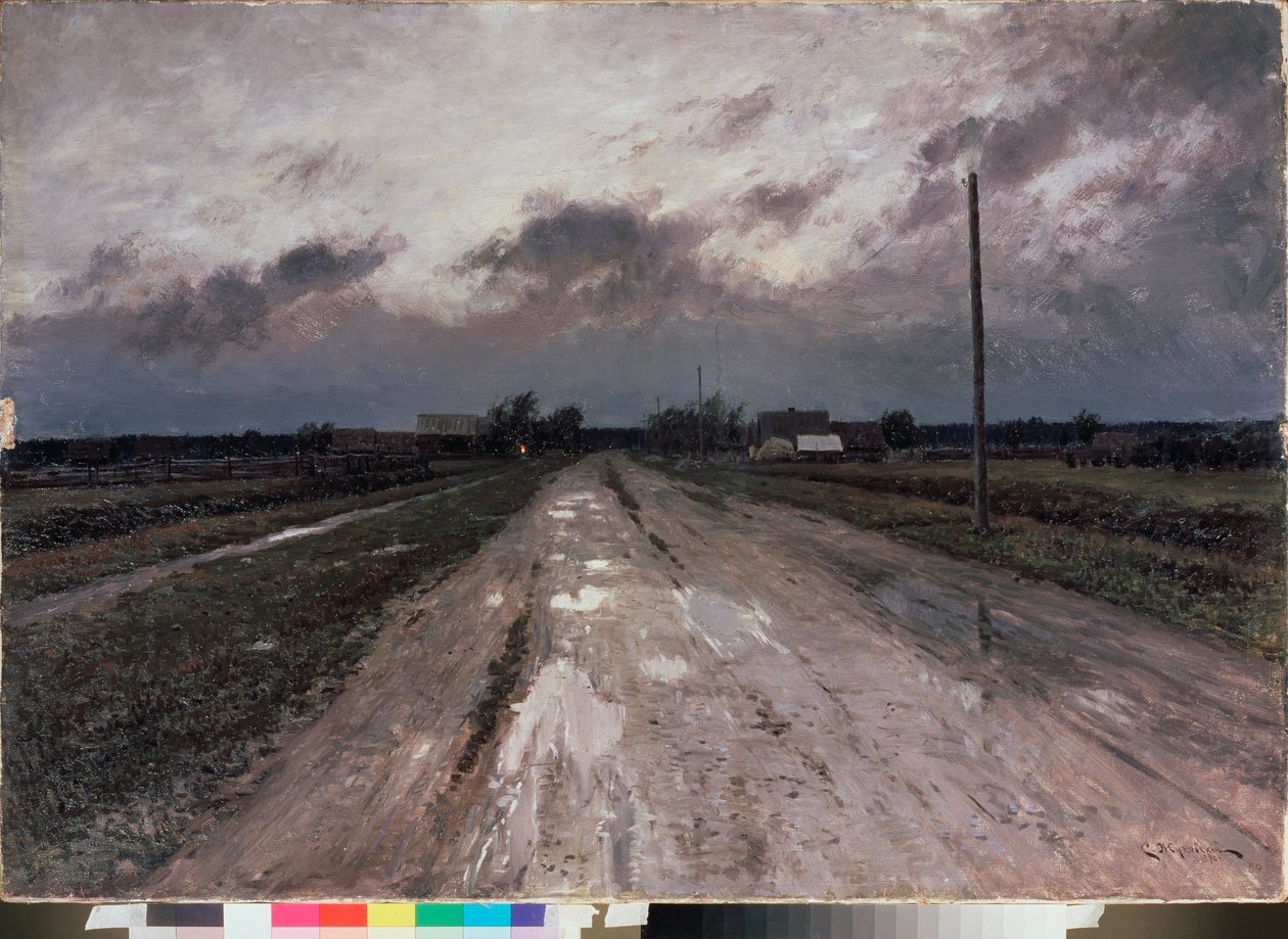 Jesień. Malarstwo Stanisława Julianowicza Żukowskiego (Żukowski) (1873-1944), olej na płótnie autorstwa Stanislav Joulianovitch Joukovski