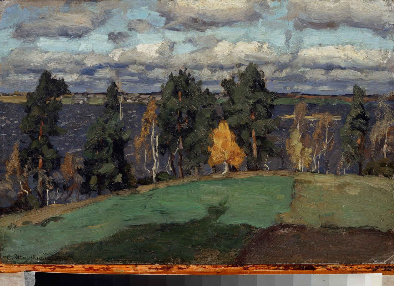 Jesień. Malarstwo Stanisława Julianowicza Żukowskiego (Żukowski) (1873-1944), olej na płótnie autorstwa Stanislav Joulianovitch Joukovski
