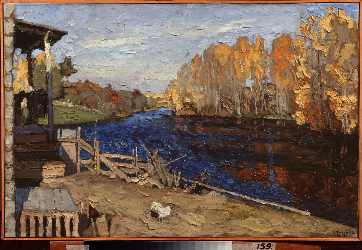 Jesień. Malarstwo Stanisława Julianowicza Żukowskiego (Żukowski) (1873-1944), olej na płótnie autorstwa Stanislav Joulianovitch Joukovski