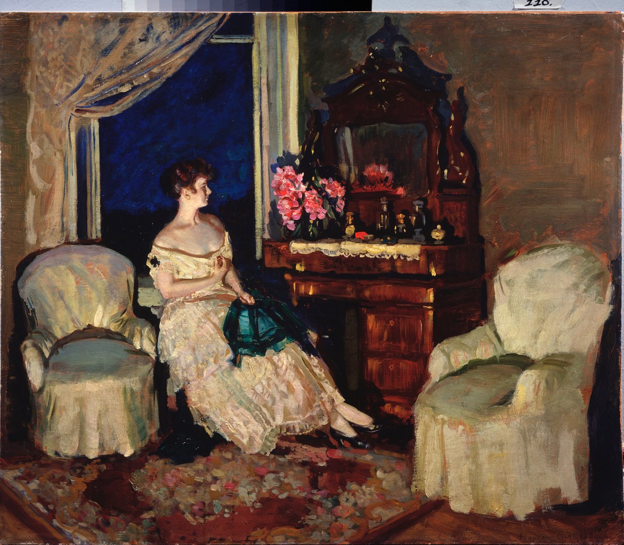W pokoju - Obraz Stanisława Julianowicza Żukowskiego (Żukowski) (1873-1944), olej na płótnie autorstwa Stanislav Joulianovitch Joukovski