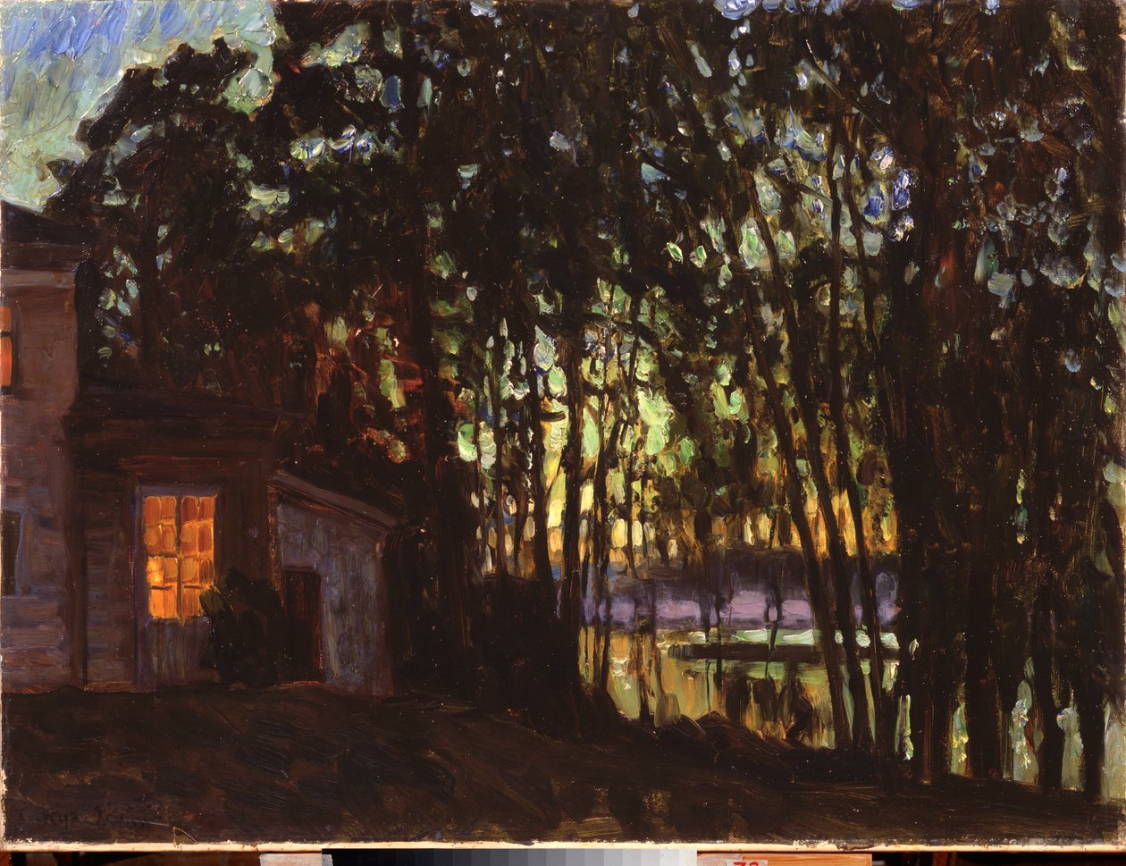 Lipcowa noc. Malarstwo Stanisława Julianowicza Żukowskiego (Żukowski) (1873-1944), olej na płótnie autorstwa Stanislav Joulianovitch Joukovski