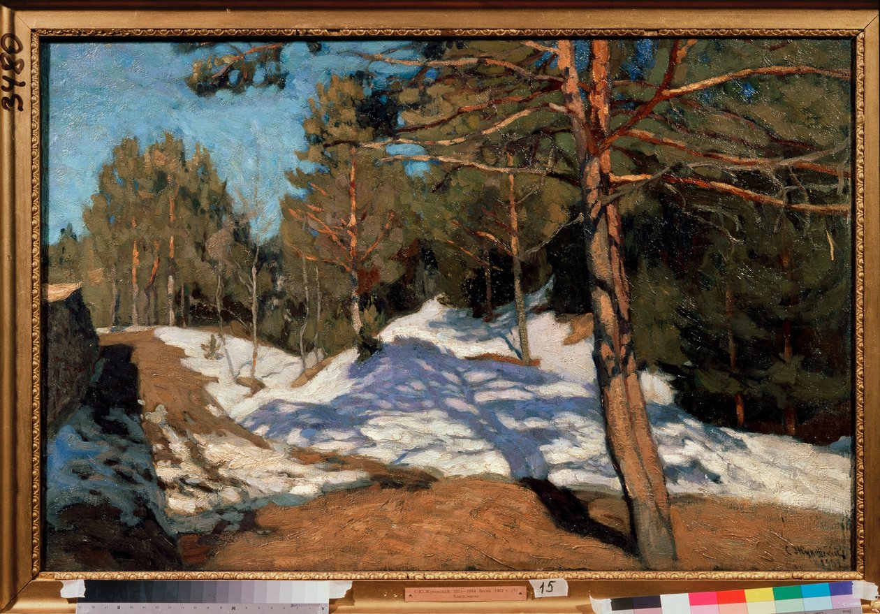 Wiosna. Malarstwo Stanisława Julianowicza Żukowskiego (Żukowski) (1873-1944), olej na płótnie autorstwa Stanislav Joulianovitch Joukovski