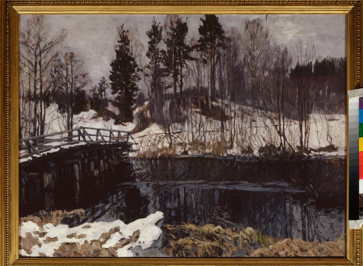 Wiosna. Obraz Stanisława Julianowicza Żukowskiego (Żukowski) (1873-1944), olej na płótnie. Sztuka rosyjska, początek XX wieku, secesja, modernizm. Państwowe Muzeum Sztuki Republiki Karelii, Pietrozawodsk (Rosja). autorstwa Stanislav Joulianovitch Joukovski