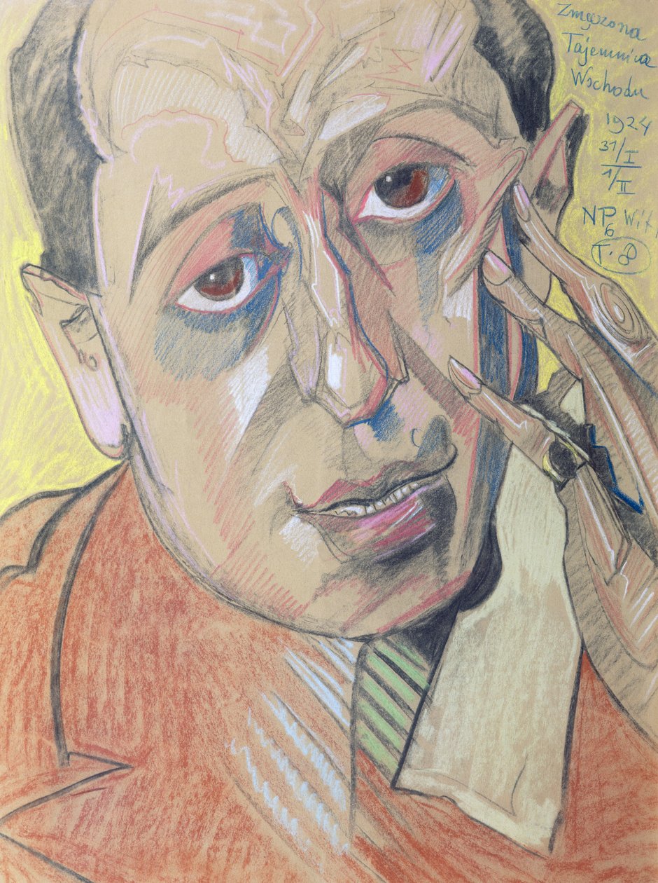 Portret mężczyzny, 1924 (pastel na papierze) autorstwa Stanislaw Ignacy Witkiewicz