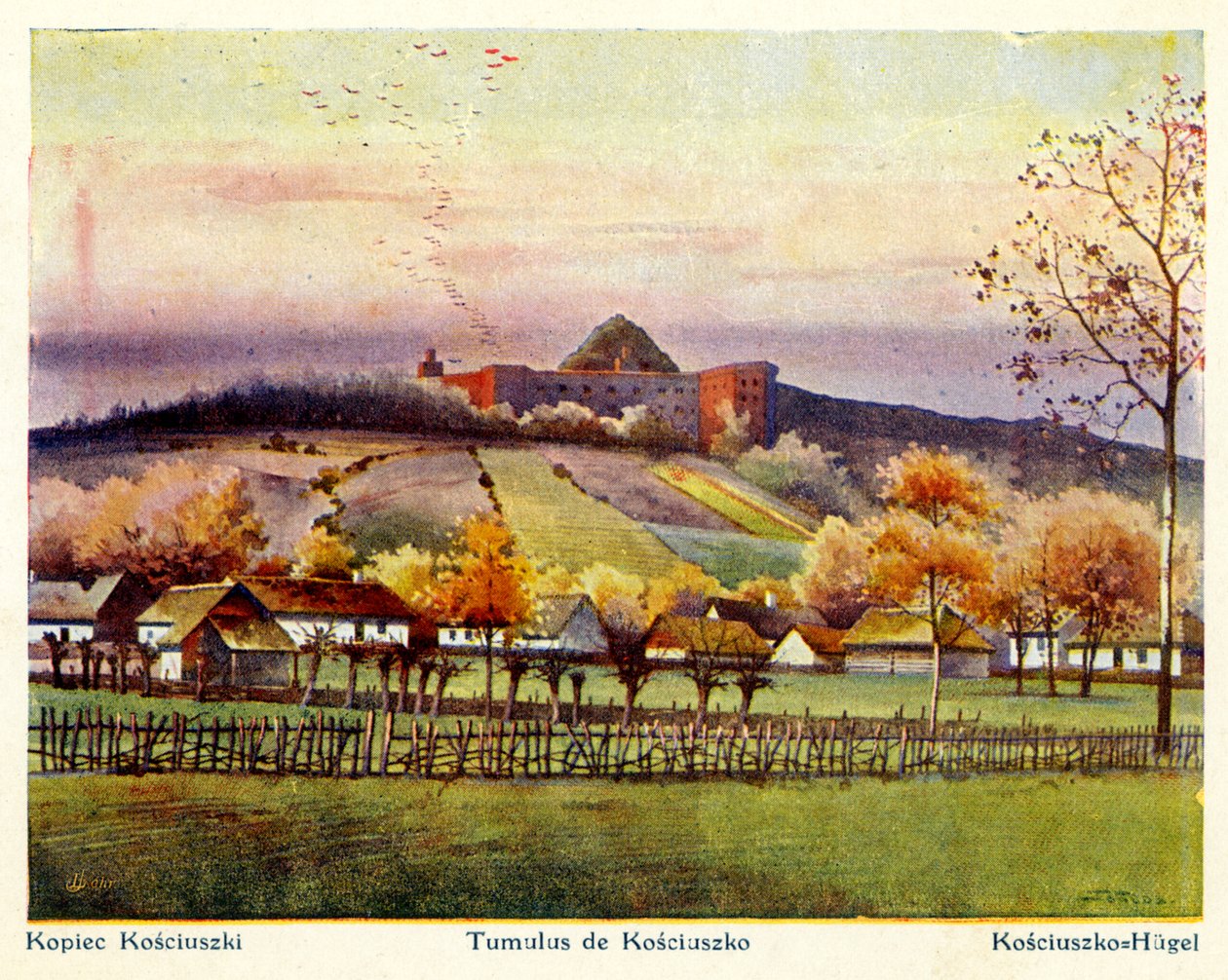 Kraków, krajobraz Polski, początek XX wieku (pocztówka) autorstwa Stanislaw Tondos