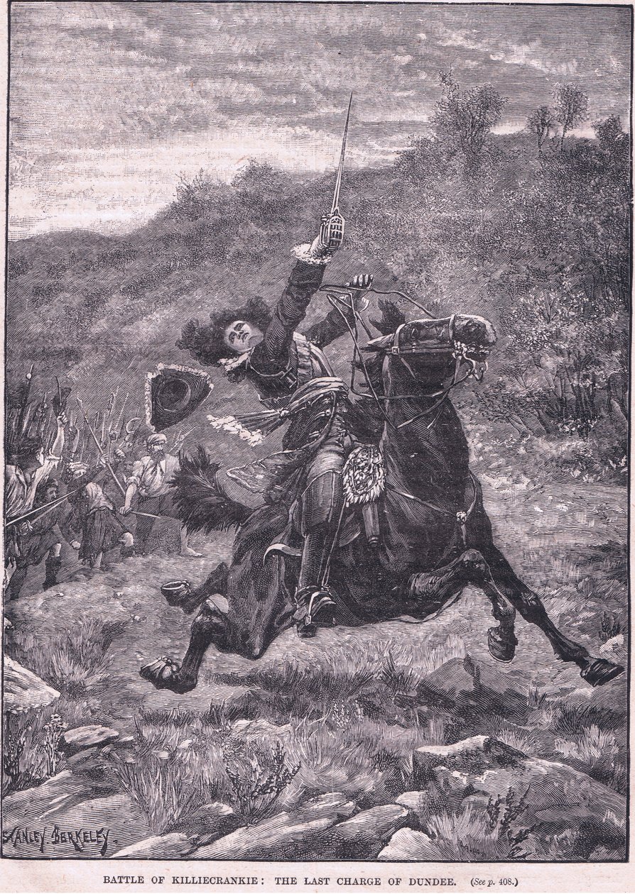 Bitwa pod Killiecrankie: Ostatnia szarża Dundee AD 1689 autorstwa Stanley Berkeley