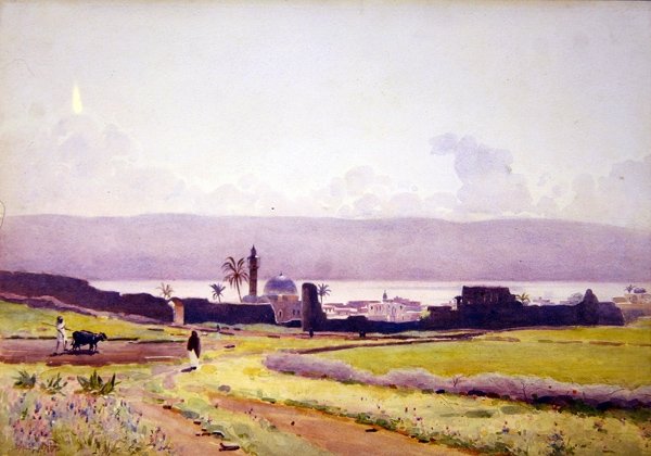 W obrębie murów Tyberiusza, ok. 1905 (akwarela na papierze) autorstwa Stanley Inchbold