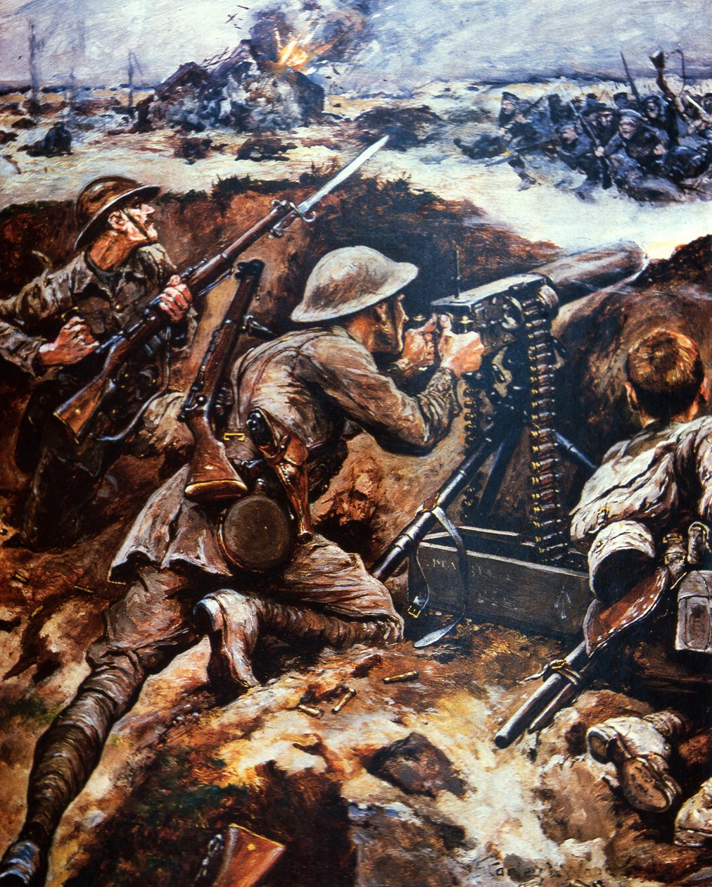 Porucznik Thomas Wilkinson, Loyal North Lancaster Regiment (kolor lito) autorstwa Stanley L. (after) Wood