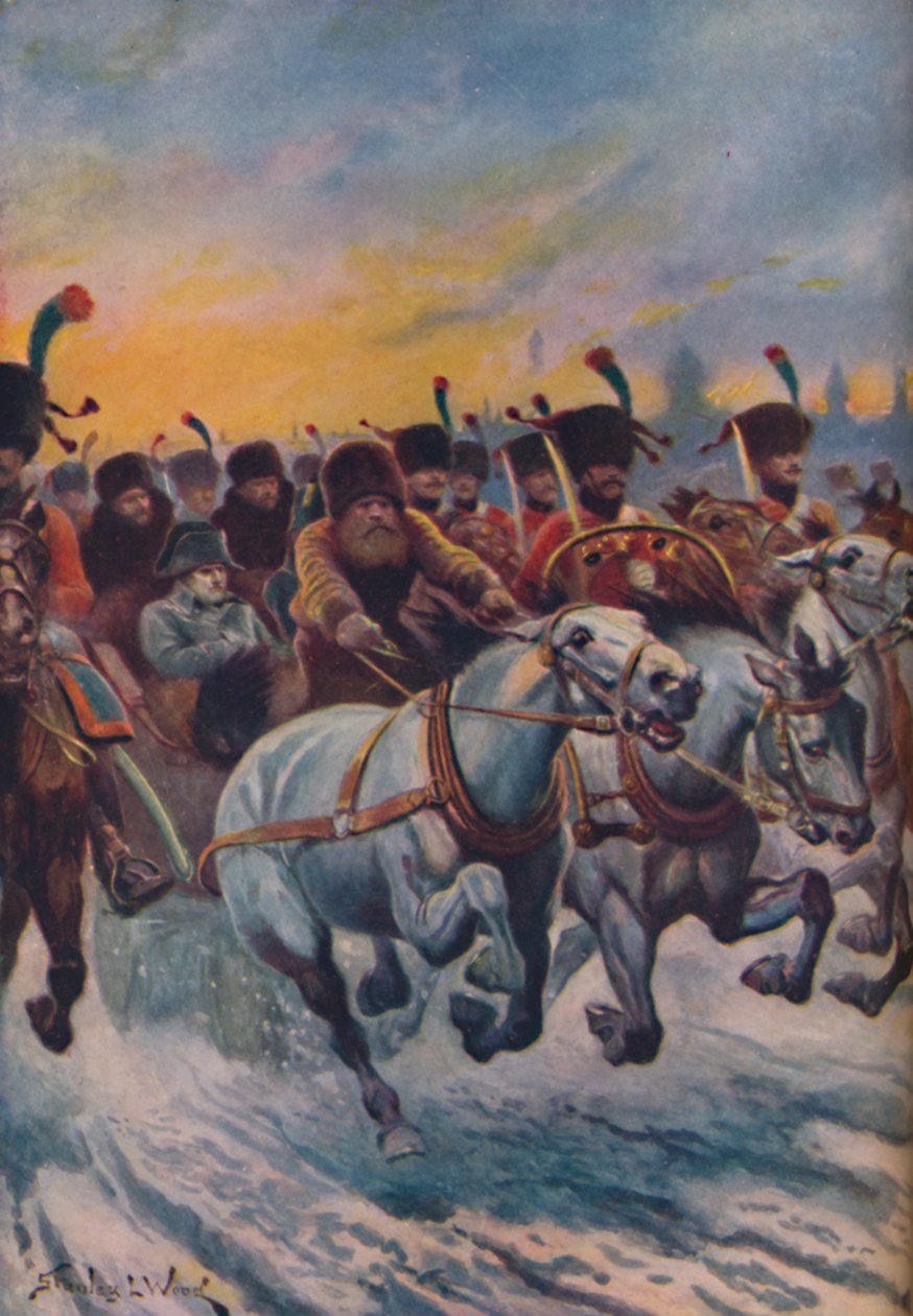 „Napoleon w odwrocie z Moskwy”, ok. 1925 r. autorstwa Stanley Llewellyn Wood