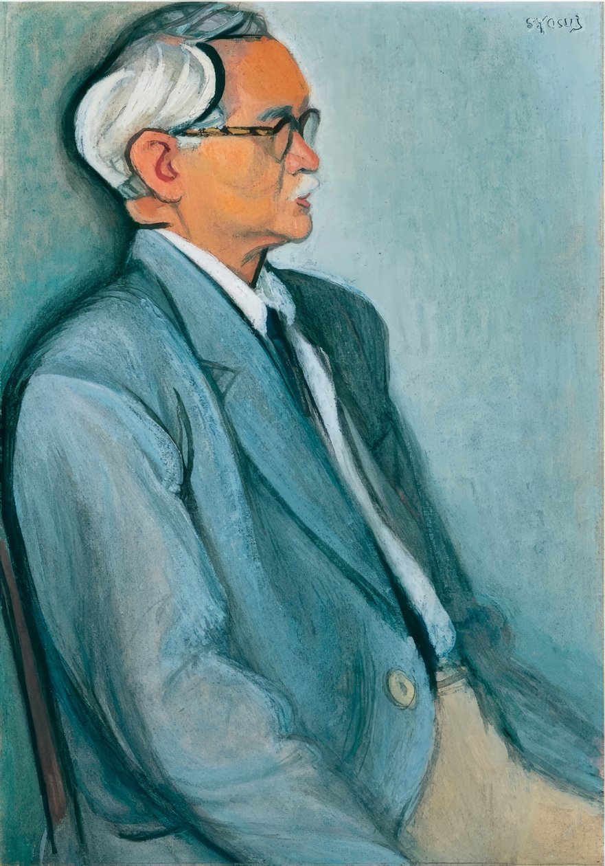 Portret Abe Yoshishige autorstwa Sōtarō Yasui