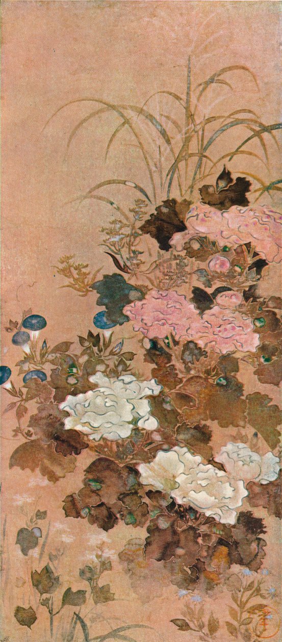 "Letnie Kwiaty", c1615 autorstwa Sôtatsu