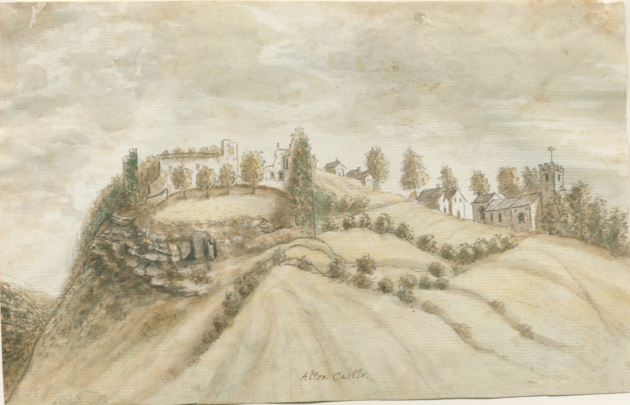 Zamek Alton: malarstwo akwarelowe, bd [1762-1802] autorstwa Stebbing Shaw