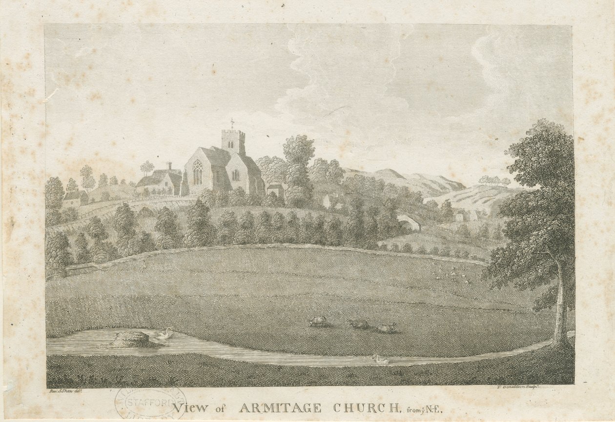 Kościół Armitage: grawerowanie, bd [1762-1802] (druk) autorstwa Stebbing Shaw
