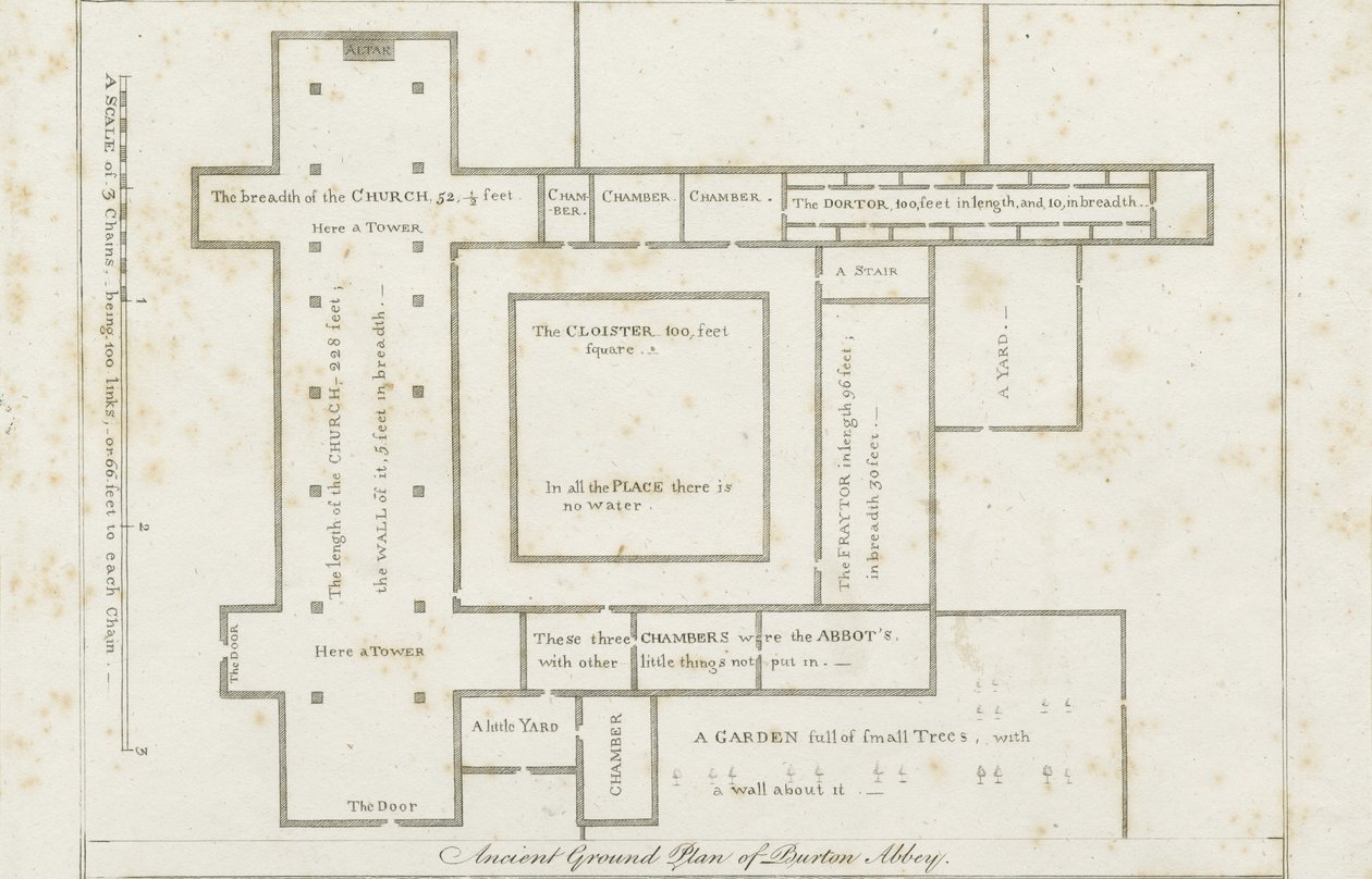 Opactwo Burton-upon-Trent: grawerowanie, nd [ok. 1795] (druk) autorstwa Stebbing Shaw