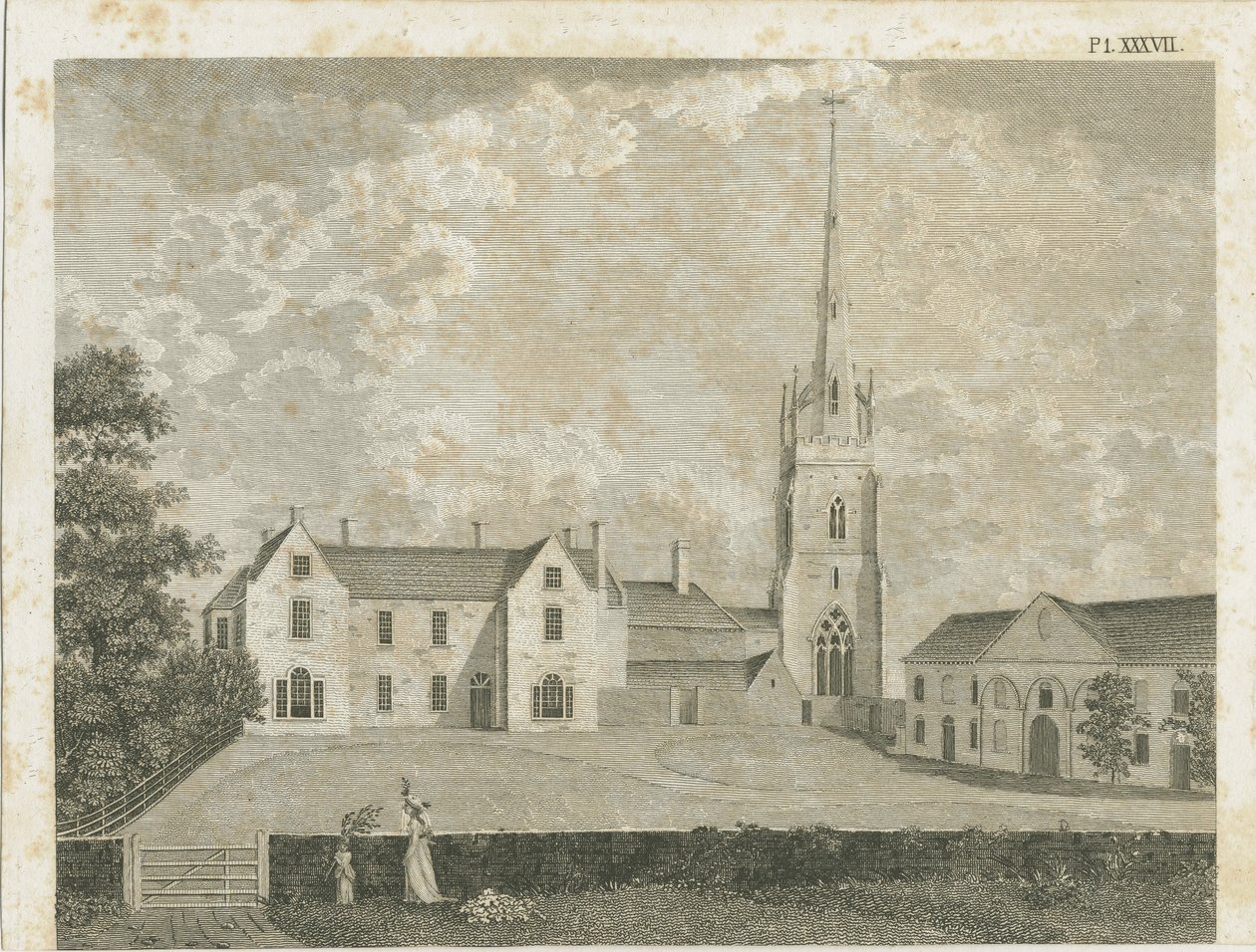 Kościół Clifton Campville: grawerowanie, bd [ok. 1790] autorstwa Stebbing Shaw