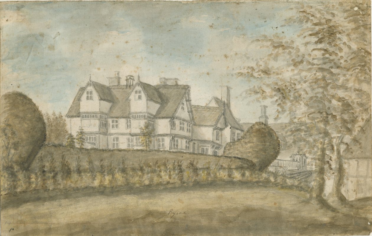 Eccleshall - Biana Hall: malarstwo akwarelowe, bd [1795] autorstwa Stebbing Shaw