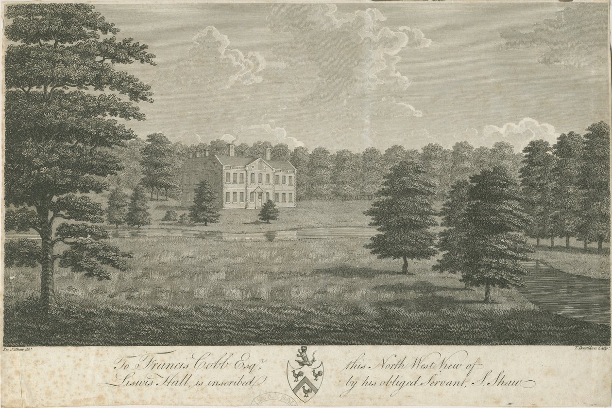 Lysways Hall: grawerowanie, nd [1762-1802] (druk) autorstwa Stebbing Shaw