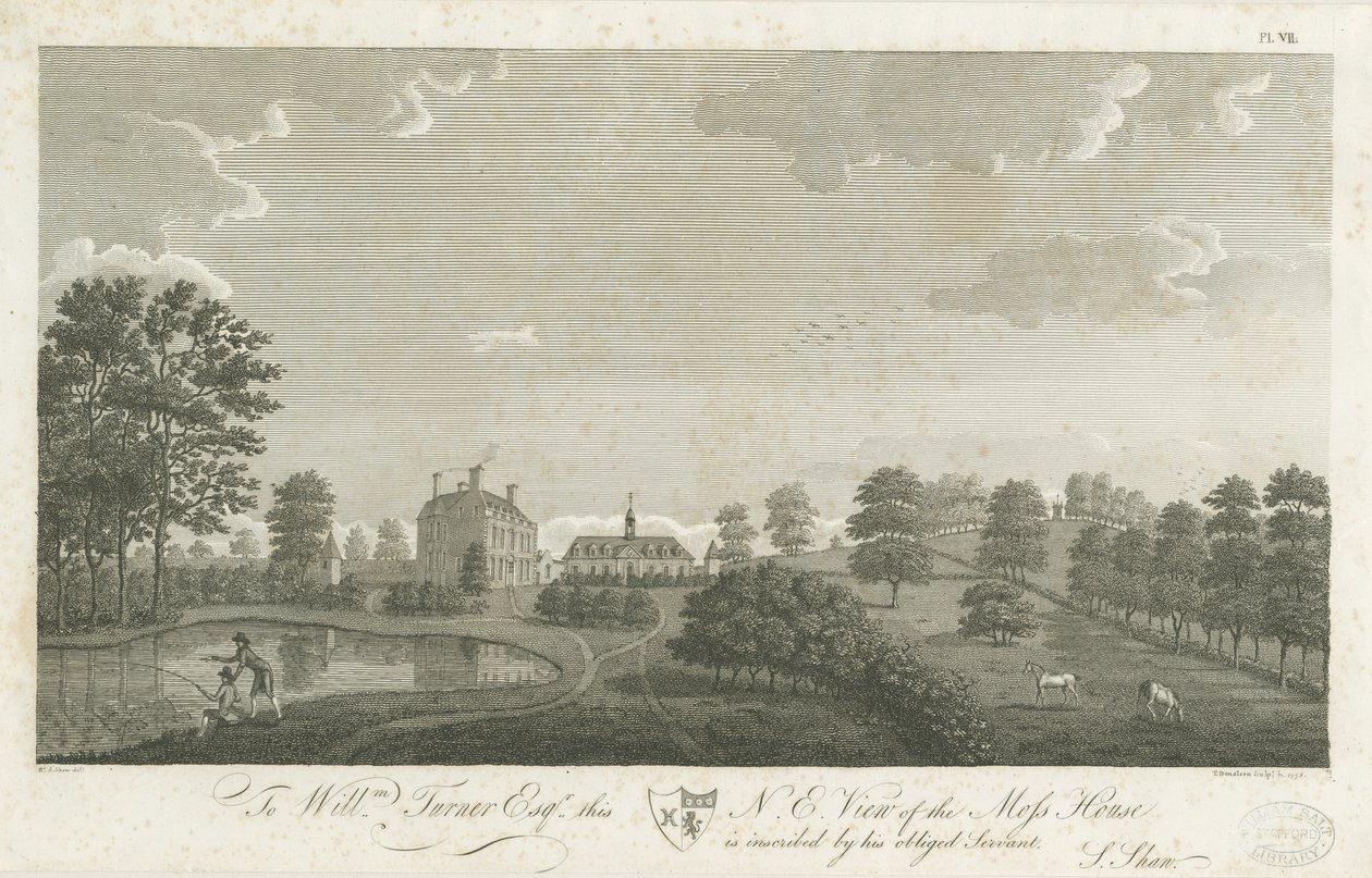 Moss House (Shenstone): grawerowanie autorstwa Stebbing Shaw