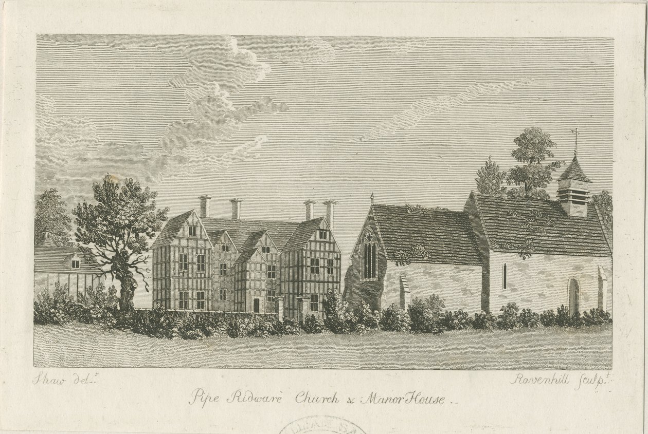 Fajkowy Kościół i Dwór: grawerowanie, bd [1762-1798] autorstwa Stebbing Shaw