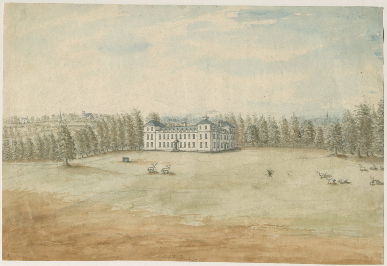 Sandwell Park - Hall: akwarela, nd [1762-1798] autorstwa Stebbing Shaw