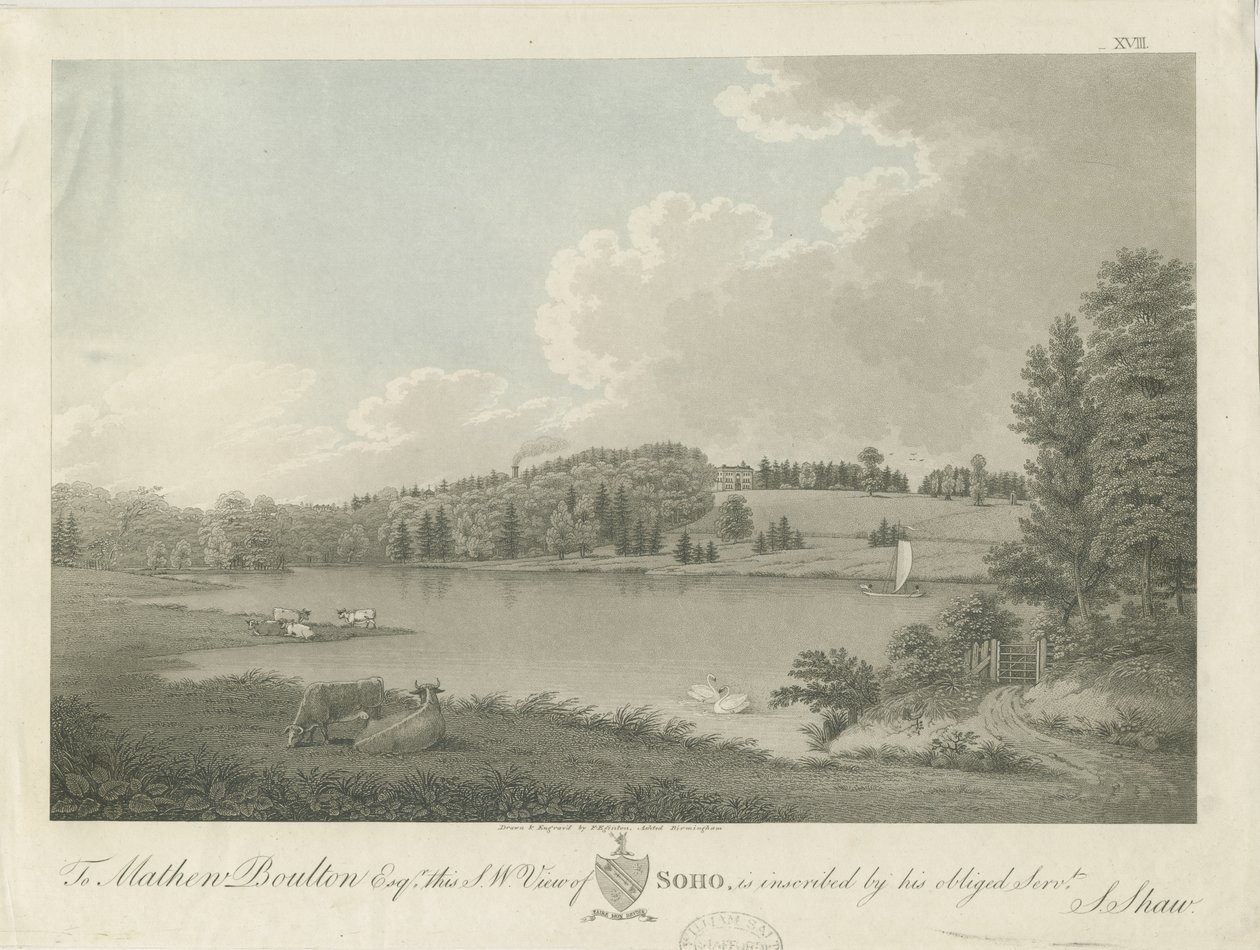 Soho - Dom [Matthew Boultona]: grawerowanie, bd [ok. 1798] (druk) autorstwa Stebbing Shaw