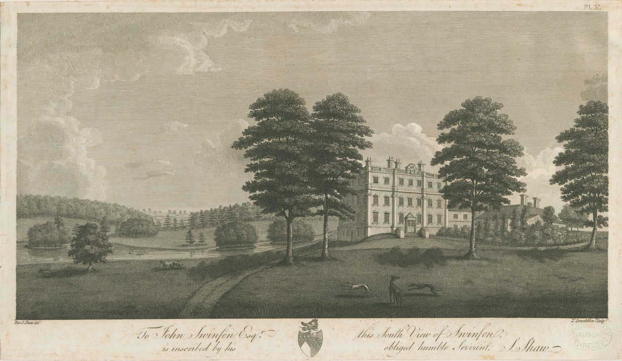 Swinfen Hall: grawerowanie, bd [1762-1798] (druk) autorstwa Stebbing Shaw