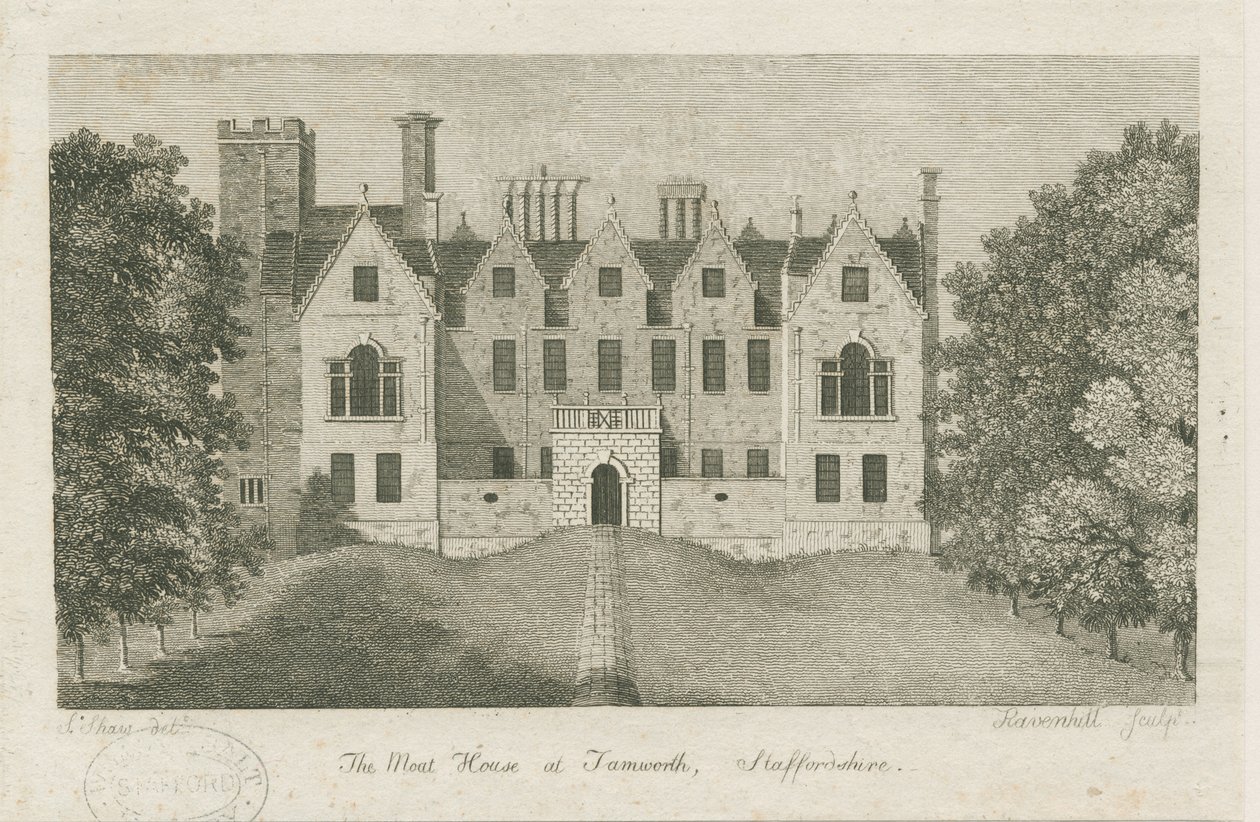 Tamworth - The Foat House: grawerowanie, bd [1762-1802] (druk) autorstwa Stebbing Shaw