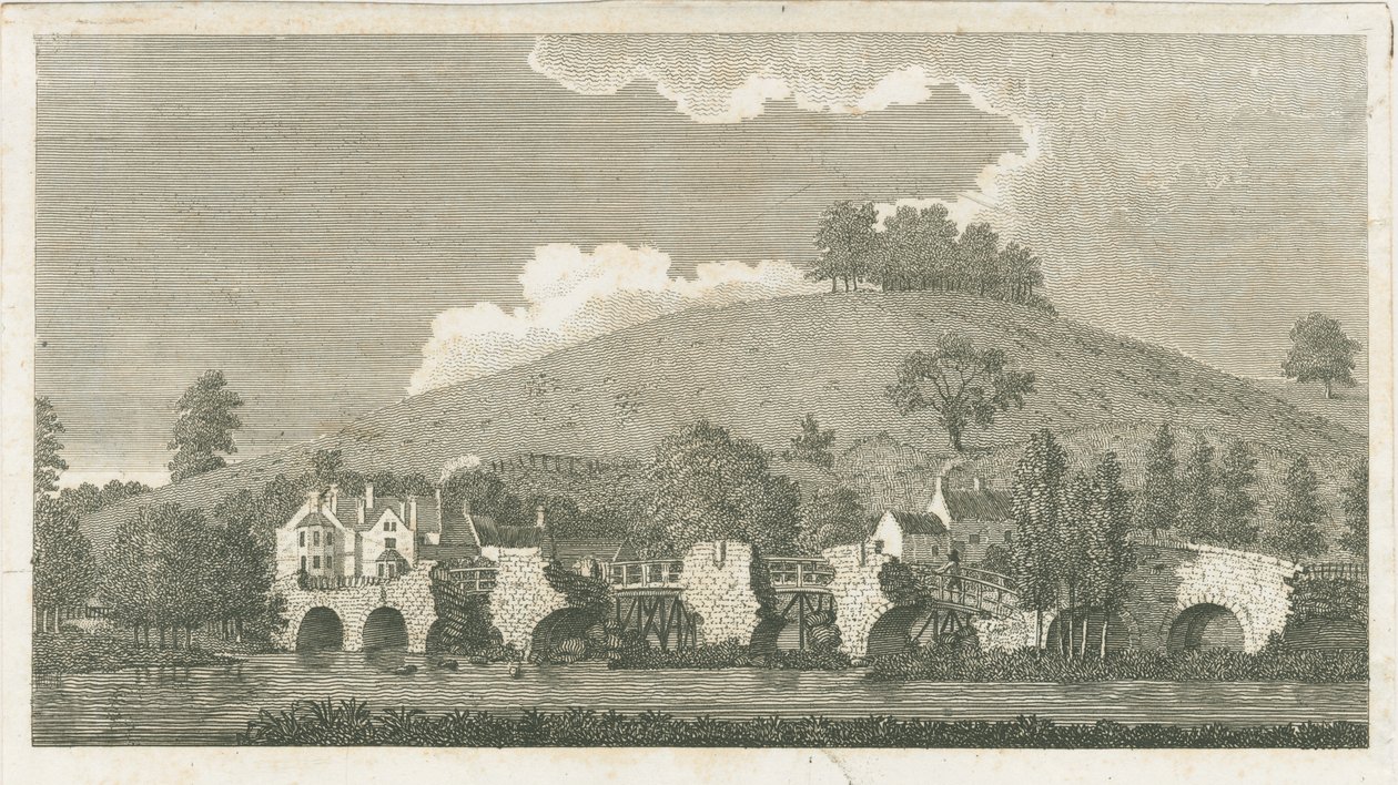 Most Wolseley: grawerowanie, 1802 autorstwa Stebbing Shaw