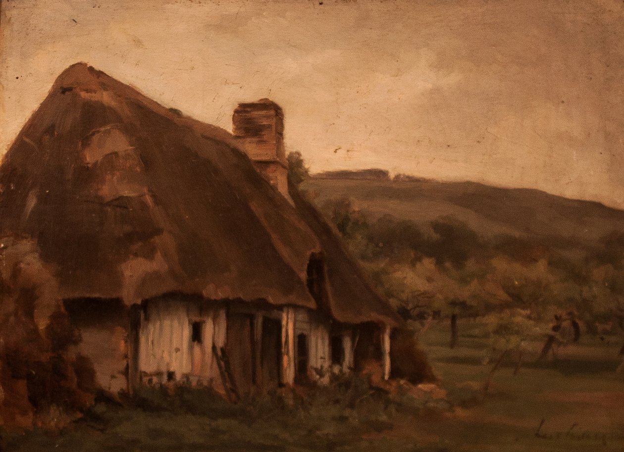 Kunyho a domboldalonnangielski: Cottage_on_the_Hillsiden autorstwa Stefan Luchian